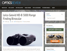 Tablet Screenshot of opticsreview.com